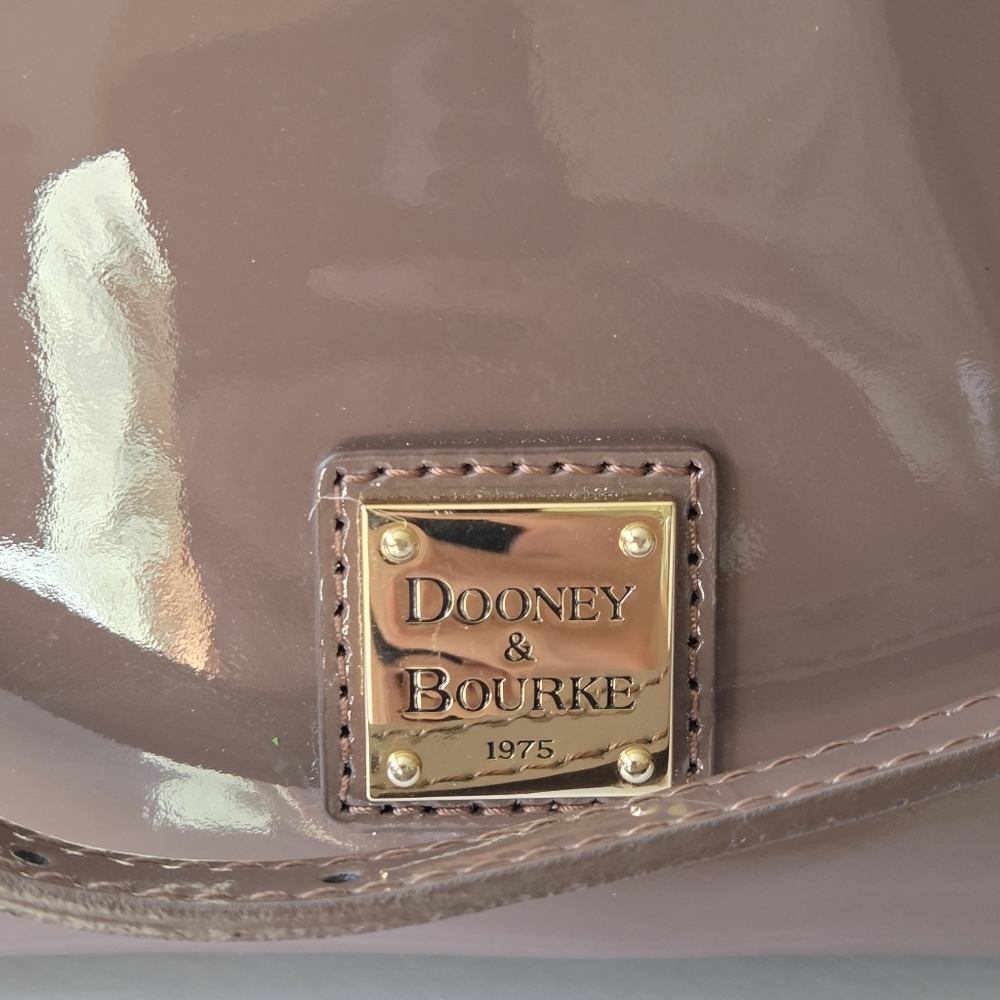 Dooney & Bourke Mink Patent Leather Handbag - Picture 3 of 16